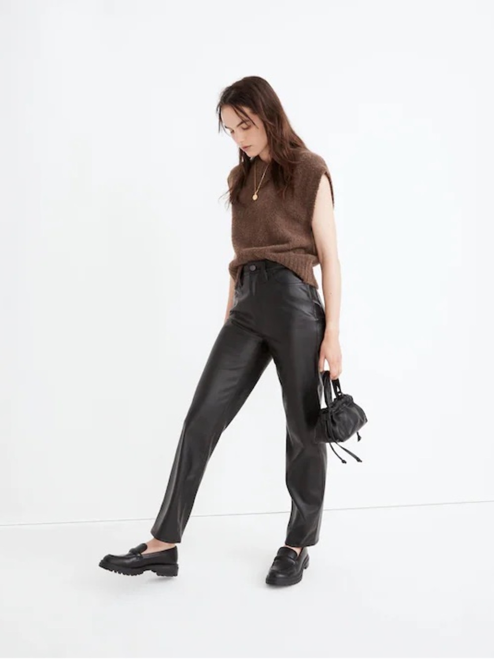 Madewell Jeans Faux Leather Black Women’s size 29